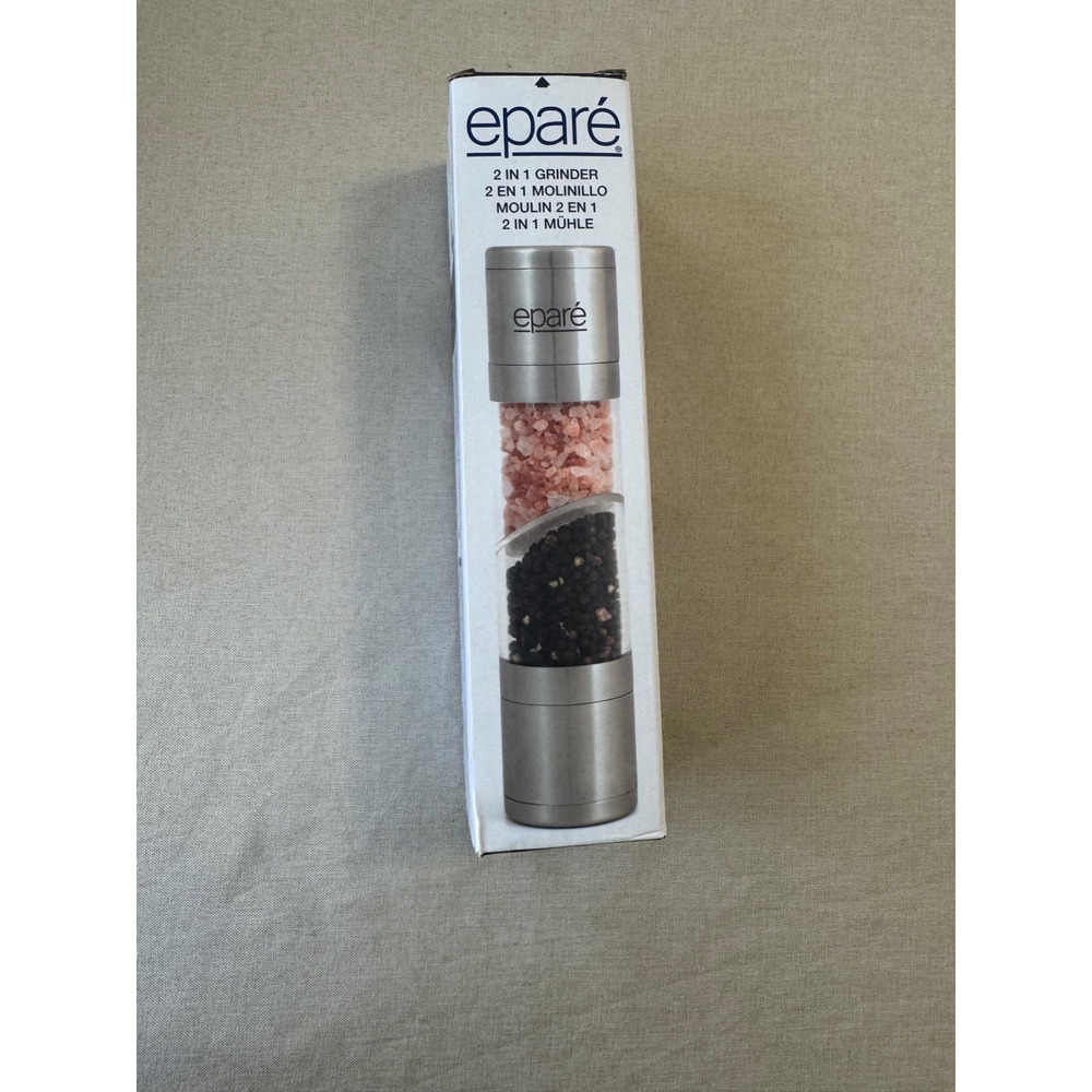 Epare 2 in 1 Grinder Salt Pepper Adjustable Stainless Steel New Ceramic Mill